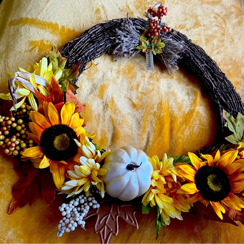 arreglo floral para puerta de FALL 🍁🌼🍂🌻